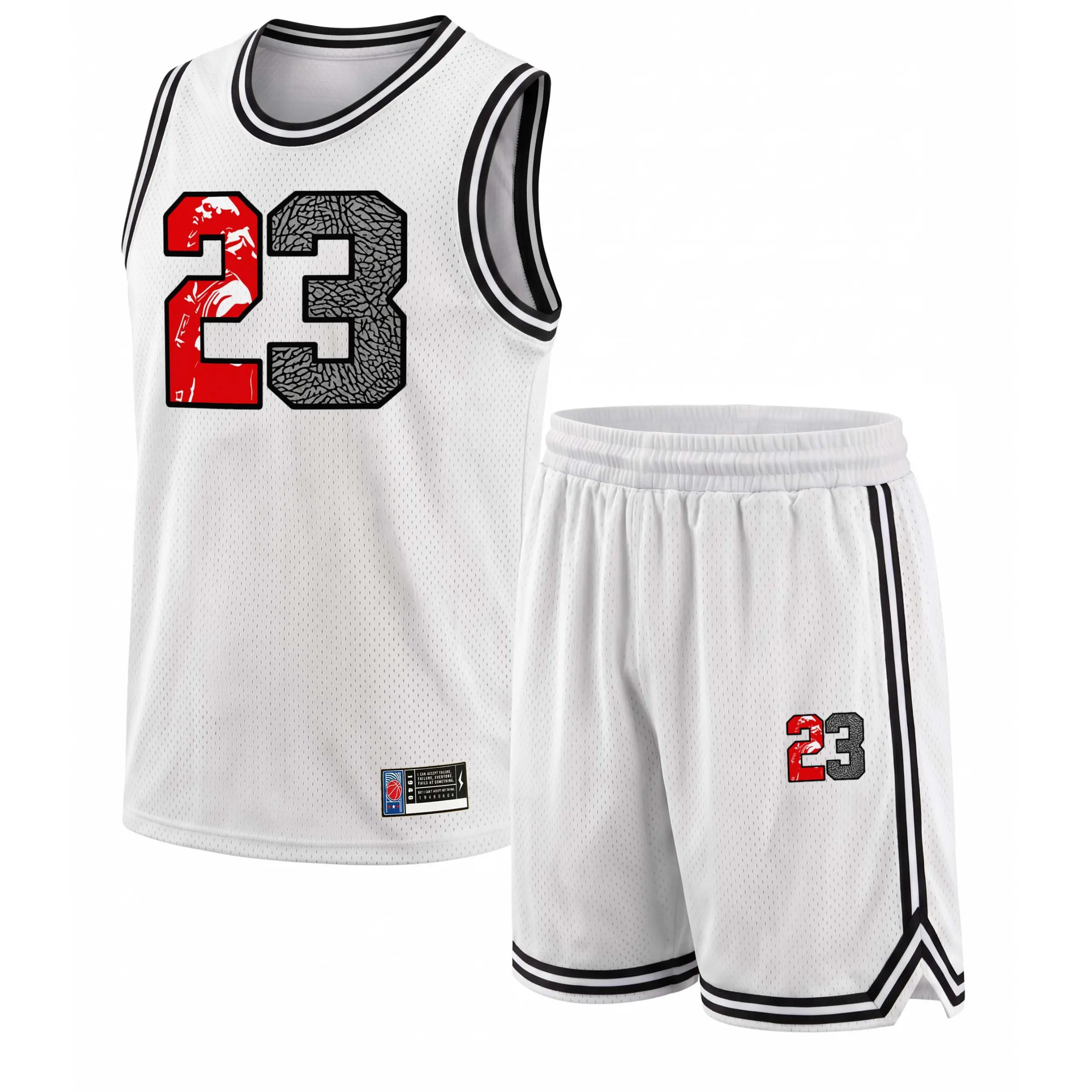 Men's Basketball Jersey Set, Breathable Round Neck Sportswear, Sleeveless Training Uniform with '23' Graphic, Stylish Team Outfit, Athletic Apparel for Basketball, Gym, Running, Outdoor Training, Comfortable & Versatile for All Seasons
