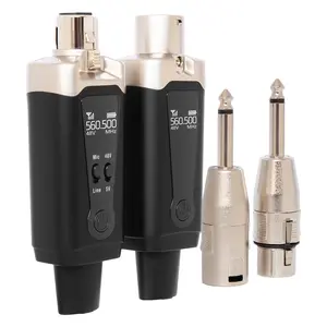 STRICH M2 UHF Wireless Microphone System XLR Mic Adapter 16 Channels, Transmitter and Receiver for Dynamic Mic, 48V Phantom Power for Condenser Microphone, Compatible with Audio Mixer PA Speaker