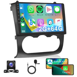 Android Radio for【Nissan Altima Teana 2008 2009 2010 2011 2012 】Manual Air Conditioning with Wireless Carplay Android Auto, 9’’Touch Screen Head Unit