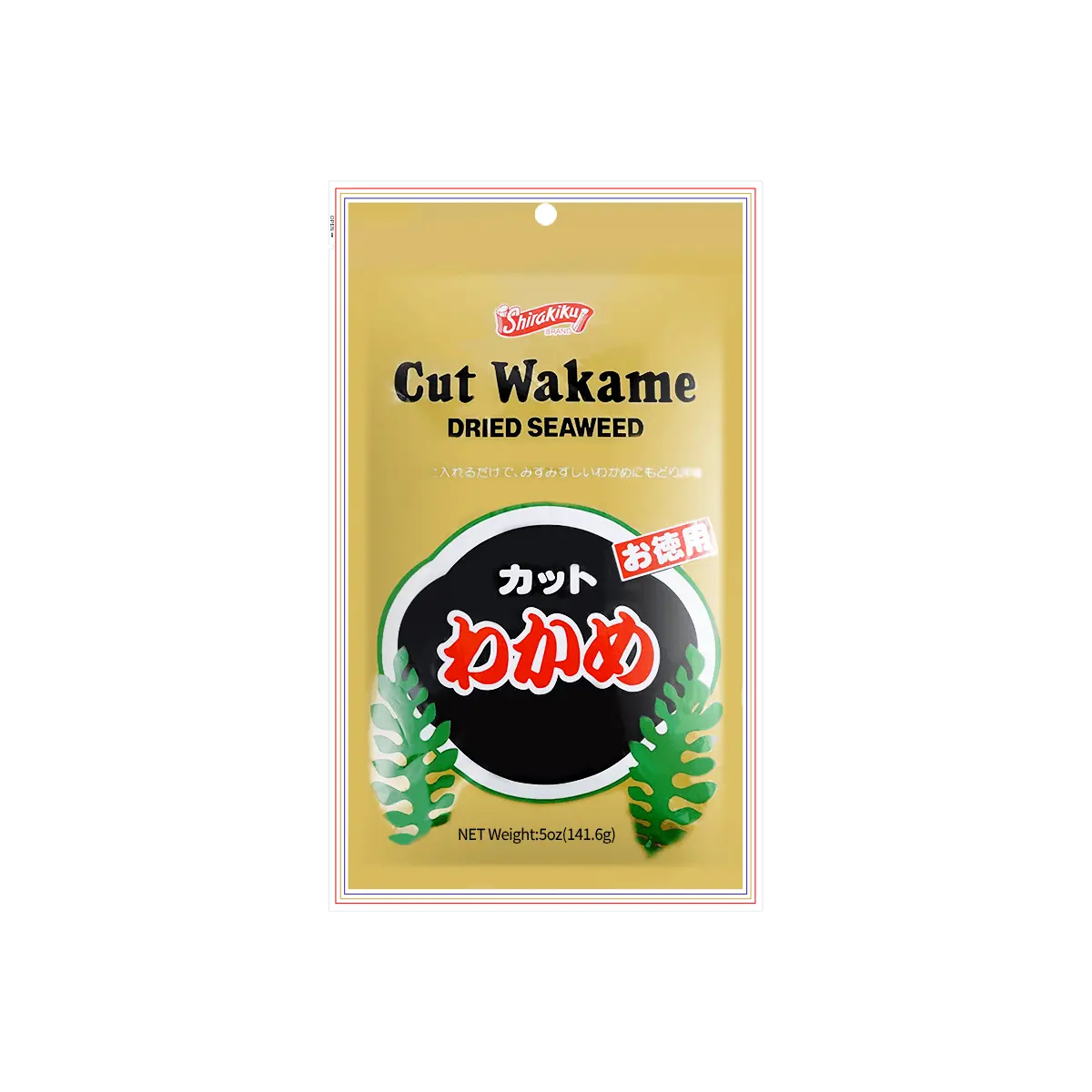 SHIRAKIKU Wakame Seaweed 5oz - Premium Young Sea Kelp for Miso Soup & Salads - Dried Edible Seaweed Sprouts
