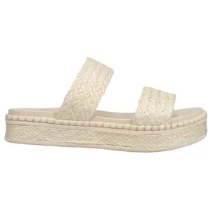 MIA Womens Kady Braided Raffia Platform Slide Casual Sandals Casual Low Heel 1-2" - Off White MIA Womens Kady Braided Raffia Platform Slide Casual Sandals Casual Low Heel 1-2" - Off White