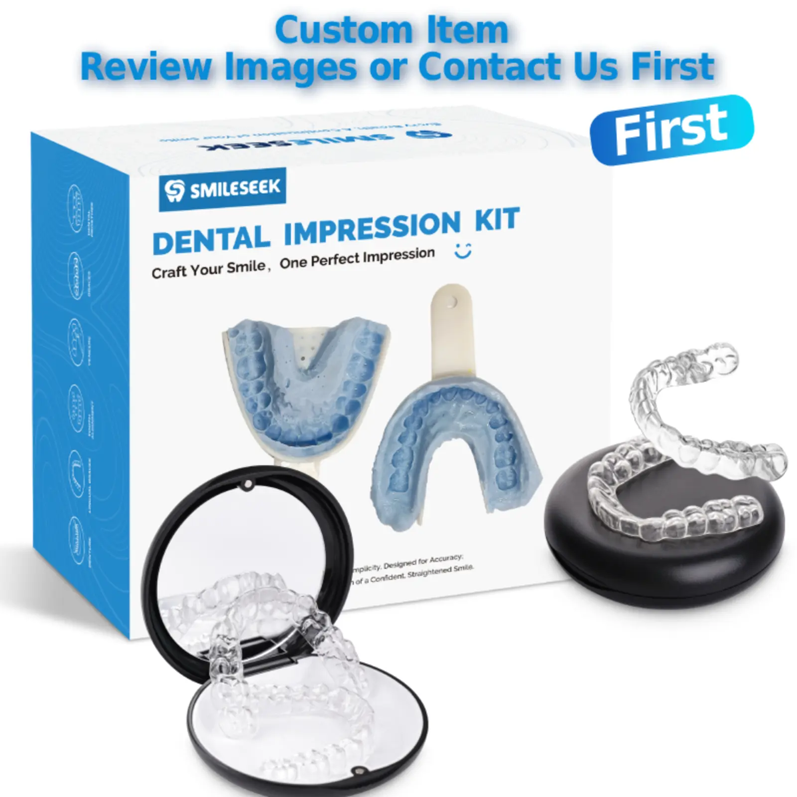 Custom Teeth Retainer Upper & Lower BPA-Free Precision-Fit Nearly Invisible For Adults & Teens Retention After Braces