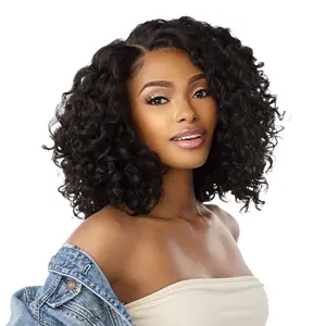 Sensationnel HD Lace Front Wig Curls Kinks N Co Glueless Kinky Edges Y-Part Kinky Ringlet Curl 14"