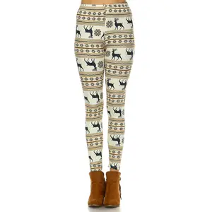 White Mark Women's One Size Fits Most Printed Leggings