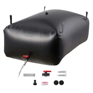 Water Storage Bladder 142.7 Gallon Large Capacity Water Bag, Portable Collapsible Soft Water Container, Leakproof And Tear-Resistant PVC Emergency Water Storage Tank For RV, Truck, Camping, Outdoor Use