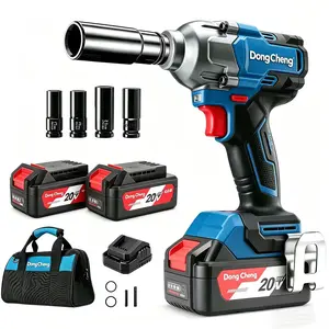 【5-year warranty】20V Professional Brushless Impact Wrench, Maximum Torque 503 ft-lb (682 Nm), with 2 * 4.0Ah Batteries, 1/2" Socket, 3-Speed Settings, 2400 RPM Cordless Impact Wrench, Includes Charger, 4 Impact Sockets and Kit Bag