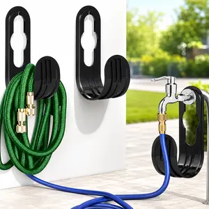 Heavy Duty Garden Water Pipe Hook Bracket, Hangable Wall-Mounted Hose Hanger with Easy Installation for Tangle-Free Storage and Organiser Use, Heavy Duty Hooks, Hook Design