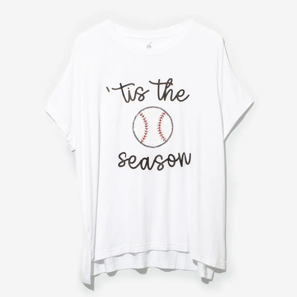 Sequin Sports Tee | Baseball