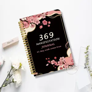 369 Visualized Diary, Spiral Bound Planner, Planner Notebook, and Mindful Growth Journal, Daily Gratitude Record Book and Wish Fulfillment Manual, with Highlightable Pages, Self-Healing and Wish Journaling, Portable Size 13.97x21.08 cm