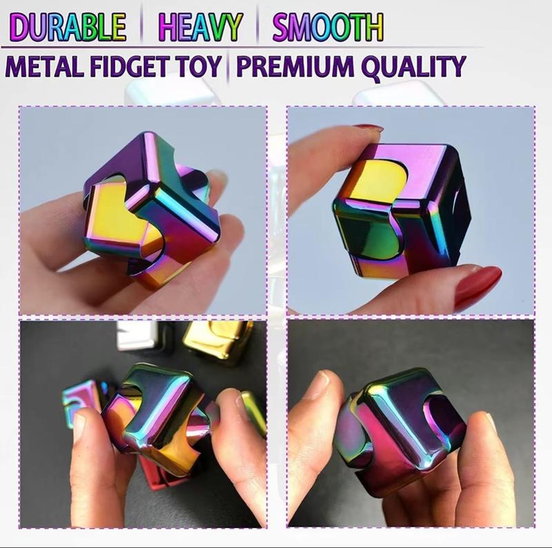 Alloy Spinning Rubik's Cube, Finger Spinner, Colorful Square Fidget ...