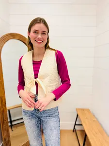 Floral Quilted Vest