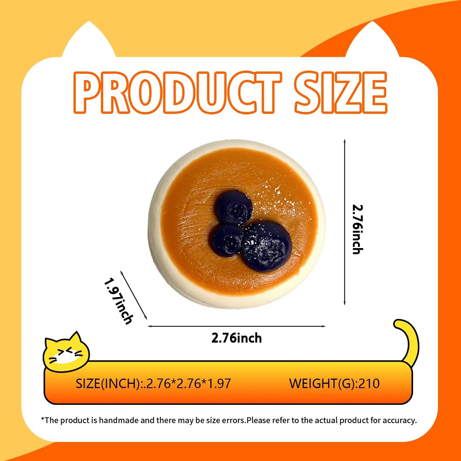 【Buy 3 get 1 free 2025 new model 】Blueberry Original Flavor Soufflé Food-Grade Silicone Slow-Rising Rebound Squishy Fidget Toys for Stress Relief - Soft Squeeze Toys with Thick Creamy Slime Texture, Handmade Non-Toxic Sensory Toys transparent bag