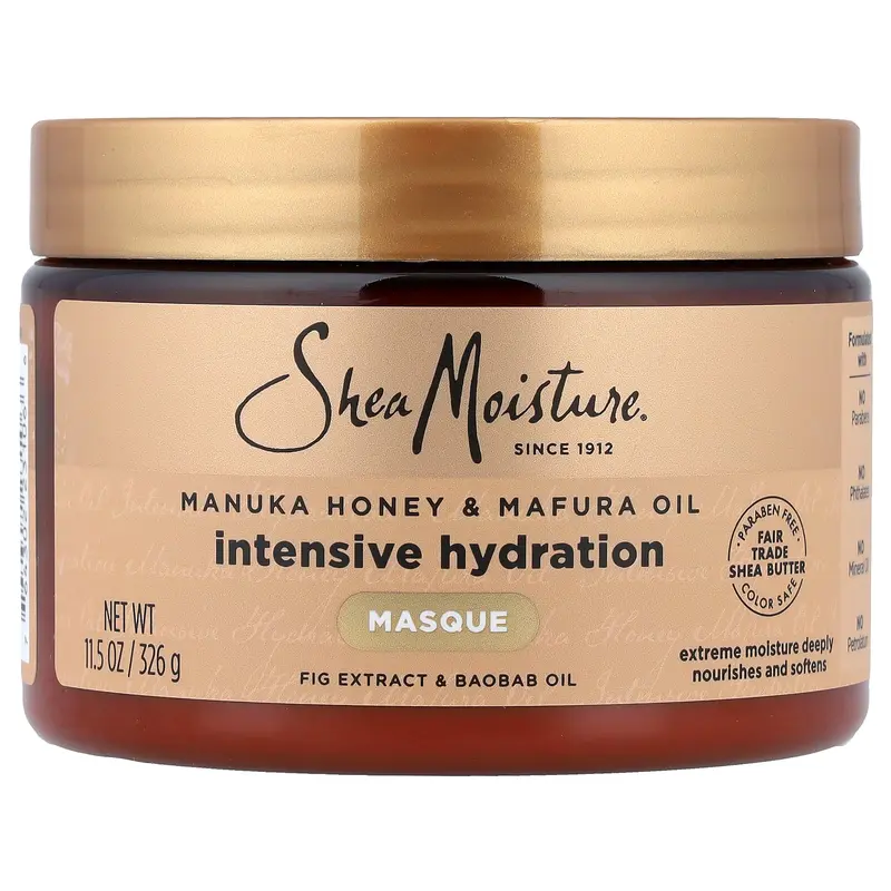 SheaMoisture Manuka Honey & Mafura Oil, Intensive Hydration Hair Masque, 11.5 oz (326 g)