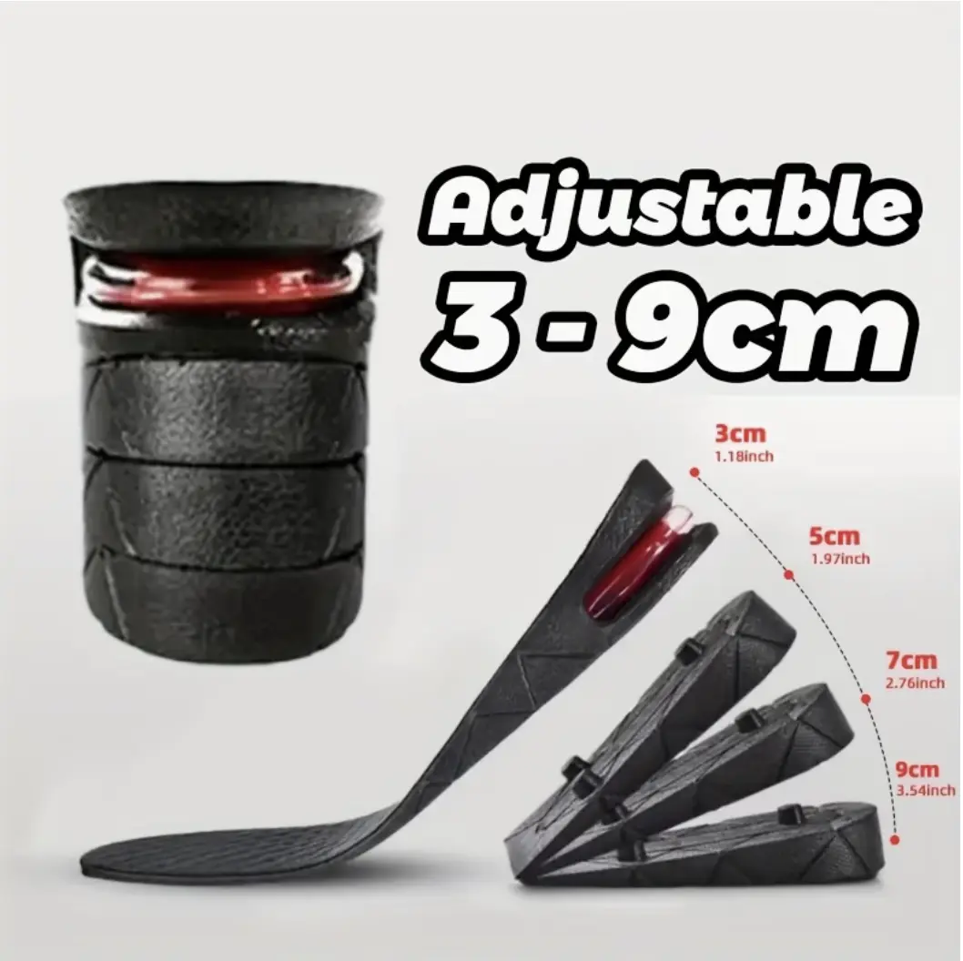 1.18-3.54inch Height Adjustable Invisible Insole Cushion - Taller Shoe Heel Support Foot Pad, Footwear, Shoe Insoles, Height Boosters, Foot Pads Insoles & Heel Liners