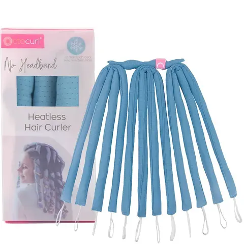 Octocurl No Headband Heatless Hair Curler – Overnight Curls Hair Roller | Cooling Q-Max Fabric Curling Wrap for All Hair Types