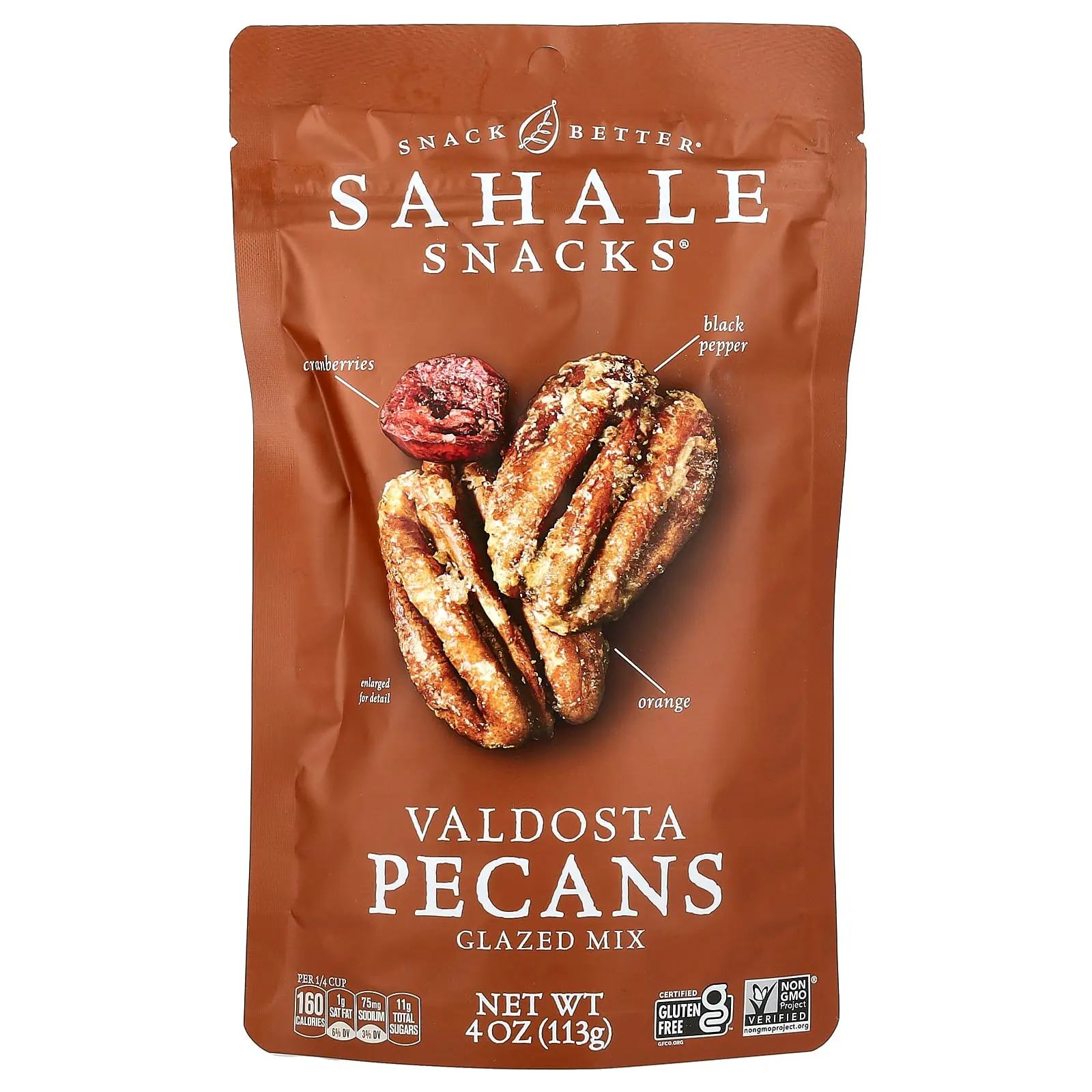 Sahale Snacks Glazed Mix, Valdosta Pecans, 4 oz (113 g)