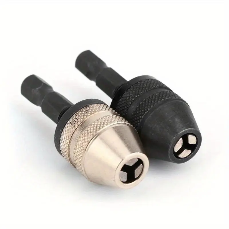 WALFRONT Keyless Drill Chuck Screwdriver Impact Driver Adaptor 1/4 '' Hex Shank Drill Bit Tool Convertor Adapter