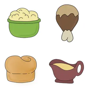 Thanksgiving Dinner Mini Set - Fall Cookie Cutters