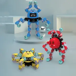 Mechanical fidget spinner with strange face robot gyro toy