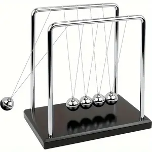 Newton Pendulum with Metal Bobble, Ideal for Educational Physics Experiments and Demonstrations, Perfect for Classroom or Home Learning