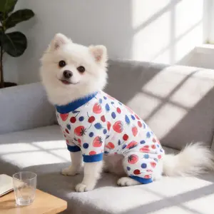 1pc Printing Dog Pajama For Small and Medium-sized Dogs and Cats Pet Clothes Cute Puppy Dog Outfits Jumpsuit Bodysuits Suitable For spring and summer