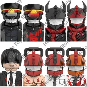 Classic Anime Chainsaw Man Blocks Mini Action Figures Denji Pochita Building Blocks Dolls Chainsaw Demon Model Kids Toys Gifts