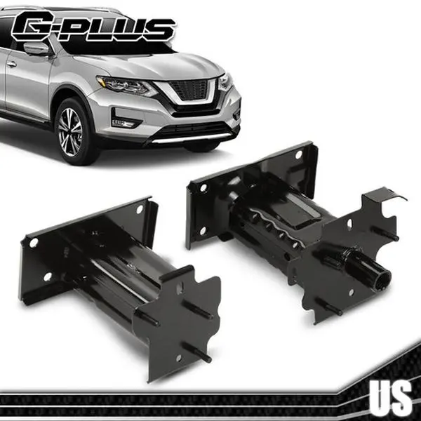Front Bumper Mounting Bracket Pair Set for 2014-2019 Nissan Rogue, Left + Right Side, Factory Match Mount Support, Plug-and-Play Auto Replacement Part