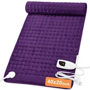 Dark Color Heating pad, size 40in×20in, 33in×17in, 24in×12in, 6 temperature levels and 4 time settings, portable, back, neck, shoulders and legs heating, machine washable, perfect holiday gift for men, women, parents, Christmas gift