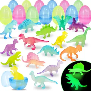 Easter Gift 36 Pack Easter Eggs Filled with Glow in The Dark Dinosaur Toys, Easter Basket Stuffers Essential for Toddlers Kids Glow Plastic Easters Eggs Dinosaur ​Surprise Easter Eggs Hunt Fillers Party Favors