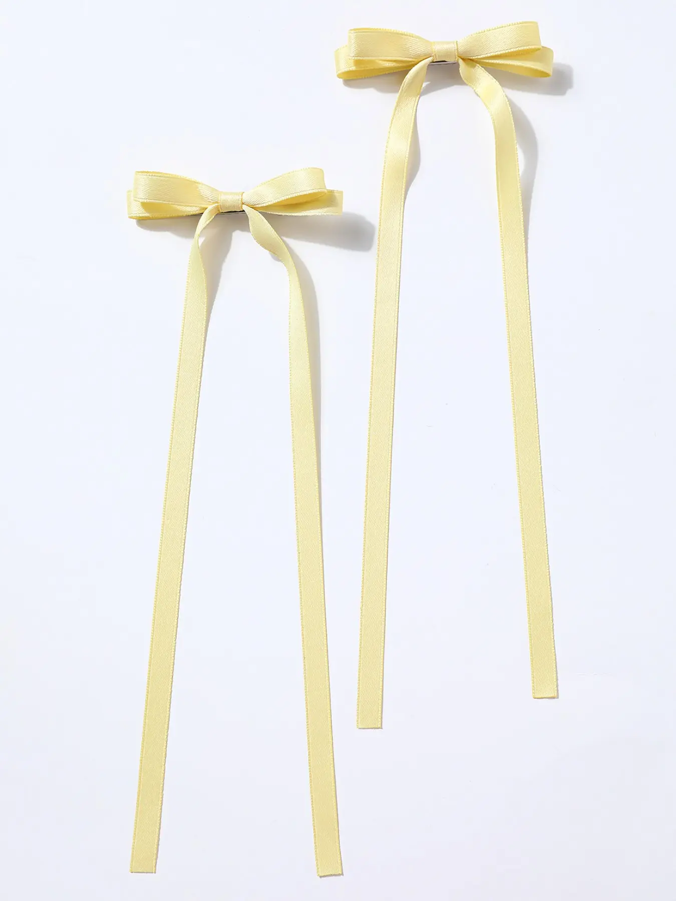4 Pcs Ballet Style Long Ribbon Fairy Bow Hair Clips, Hair Clip Set, Fashionable Cute Women's Hair Accessories, Perfect for Any Occasion, Valentine's Day Gift
