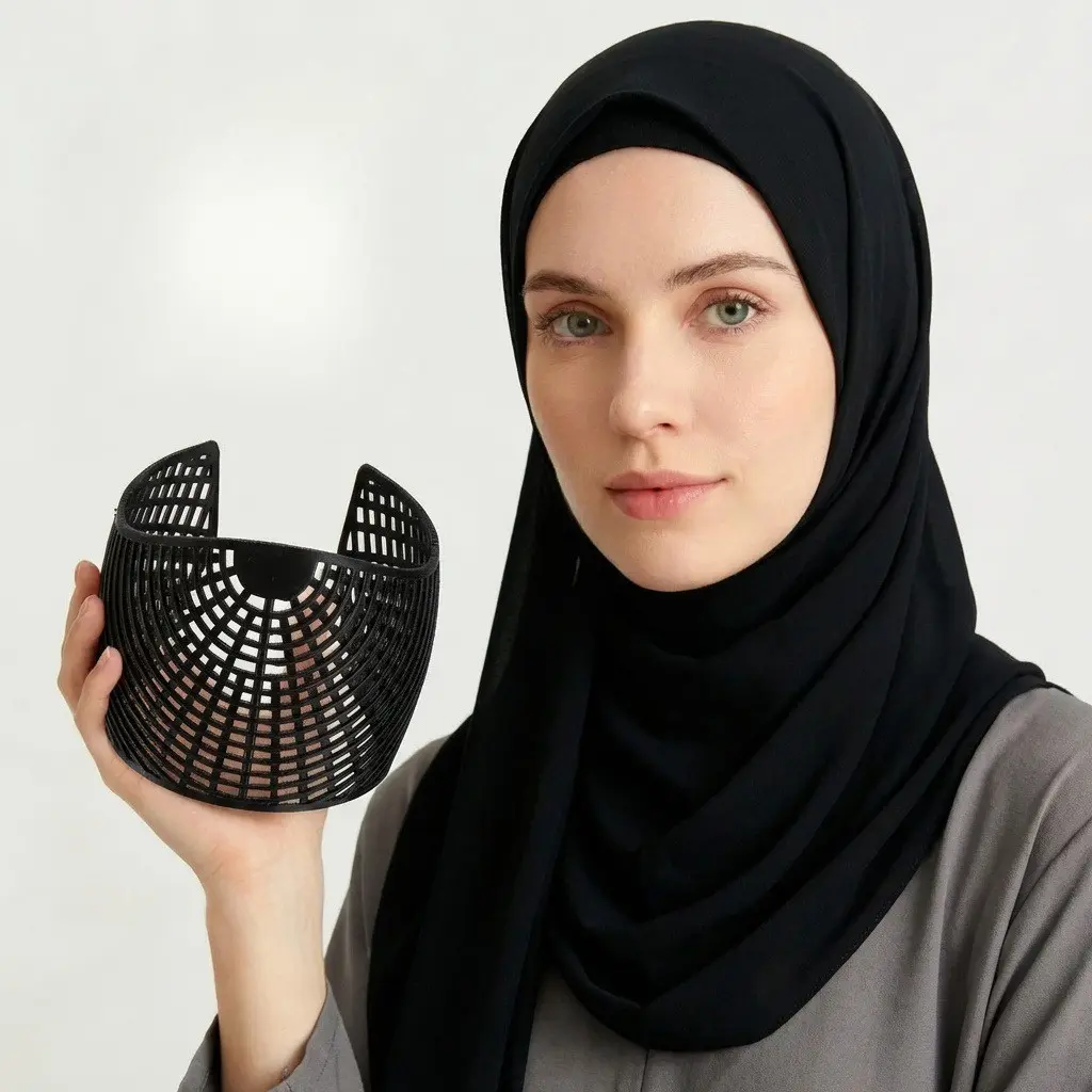 Muslim Women's Hijab Non-Slip Headband with Grip Patch, Invisible No-Slip Underscarf Accessory, Modesty, Secure Hold for Daily Wear, Commuting, Outdoor Sports and Casual Use