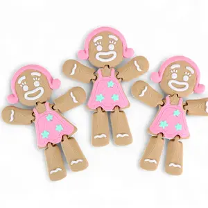 THREE (3) Gingerbread GIRL Tree Ornament -