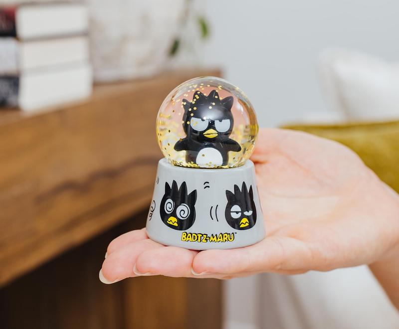 Sanrio Badtz-Maru Mini Light-Up Snow Globe | 3 Inches Tall