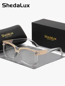 ShedaLux 1 Pair Unisex Fashionable And Versatile Style Anti Blue Light Full Frame Plano Glasses Easy To Wear Square Frame Plano Glasses
