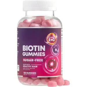 Hair Vitamins Gummies with Biotin 5000 mcg per Serving - Hair Growth Support with Vitamins E & C for Thicker, Stronger & Beautiful Hair - Hair Skin and Nails Vitamin, Gluten Free - 120 Gummies