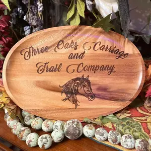 18 Inch by 12 Inch Personalized Platter for Name, Business or Quote