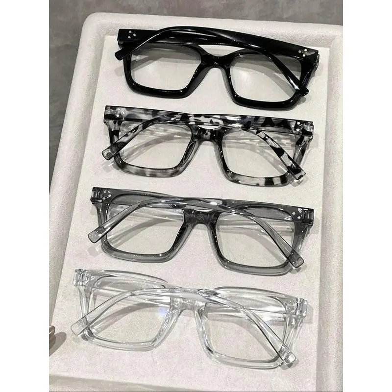 4-Pack Women's Square Glasses Set with Trendy Leopard Print Resin Frames - Lightweight Eyewear for Daily & Office Wear, Trendy Casual Eyeglasses, Sunglasses For Women, Accessories For Women