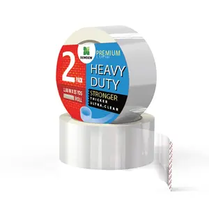 Clear Packing Tape Heavy Duty Packaging Tape 1.88 inch x 55 Yards Refill Roll for Shipping Mailing Moving Ultra Strong Super Thick 2 Rolls Total 110 Yards