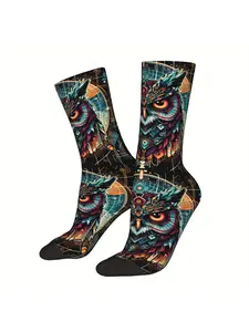 Owl Sock Printed Man Polyester