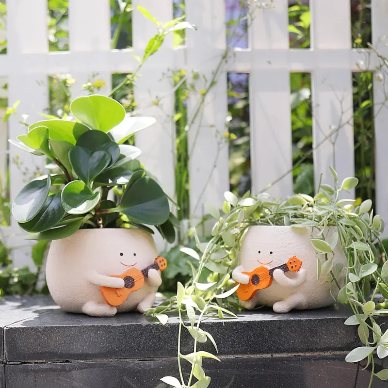 pot for plant Greenship Plant Pots 12 inch for Indoor Outdoor Plants, Set of 2 Modern Decorative Plant Pots with Drainage Hole, Decorative Flower Pots main image 1
