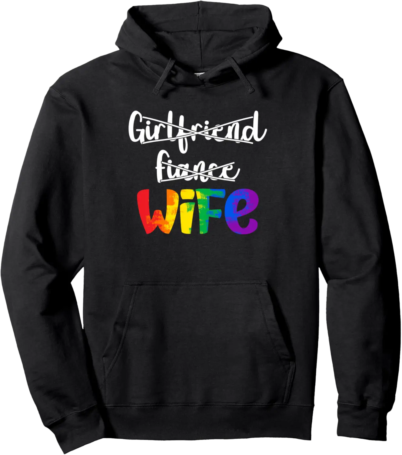 Girlfriend Fiance Wife LGBT Wedding Lesbian Pride Bridal Pullover Hoodie - Peterbauti Shop 85B0DHZ3QX8C