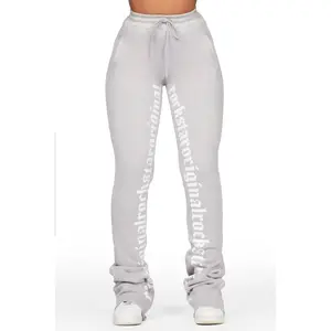 Blakely Heather Grey Super Stacked Pant