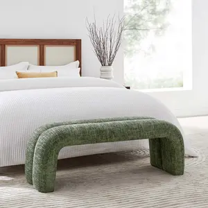 Dax 50.5" Chenille Upholstered Accent Bench in Basil