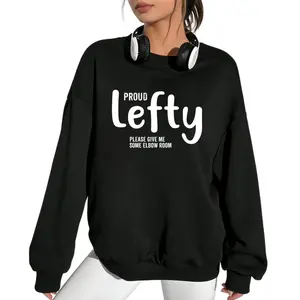Black Left-Handed Sweatshirt for Lefties – Creative Graphic and Humorous Slogan, Unisex Fit