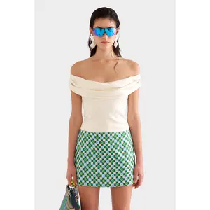 Silk Cowl Neck Bodice - Champagne