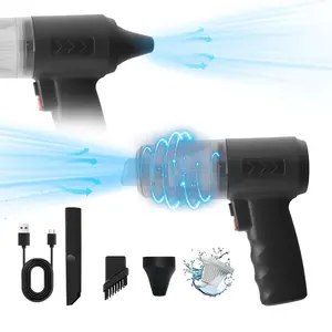 Pompotops Cordless Handheld Car Mini Vacuum Cleaner, 120W Powerful Suction Small Car Vacuum Cleaner, Mini Dusts Buster with USB Portable Vacuum Cleaner, Gift