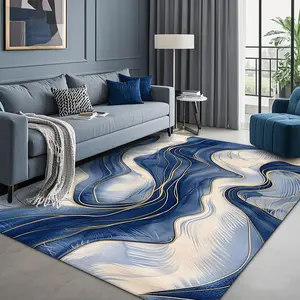 Wave Pattern Area Rug, 1 Count Non-slip Soft Floor Mat, Decorative Carpet for Home Living Room Bedroom Hotel