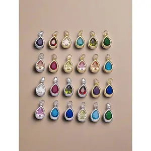 Teardrop Gemstone Charm