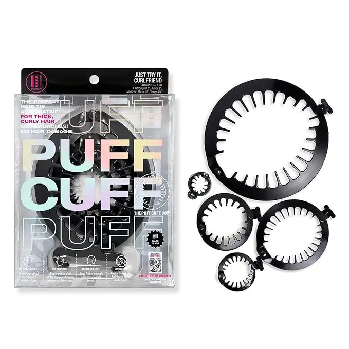 JUST TRY IT, CURLFRIEND! PuffCuff Multi-size Pack for Natural Hair, Curls, Braids, Locs & Twists