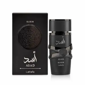 Asad Elixir by Lattafa | Powerful Long-Lasting Perfume for Men, 100ml (3.4 fl oz) Citrus Cedarwood Amber Fragrance Blend